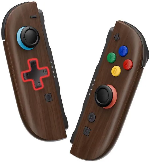 Main image of DIY Replacement Shell (D-Pad Ver) Buttons for Joycon 2, Custom Full Set Housing + Decorative Strips + Middle Bracket + Buttons for Nintendo Switch 2 Controller - Deluxe Version- Wood Grain @