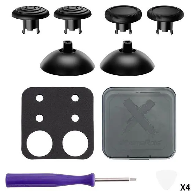 Alt view image 2 of 7 - ThumbsGear Interchangeable Ergonomic Thumbsticks for Nintendo Switch 2 Pro Controller, Replacement Analog Thumb Sticks & Tools, 2 Height Adjustable Convex & Concave Grip Joysticks - Black @