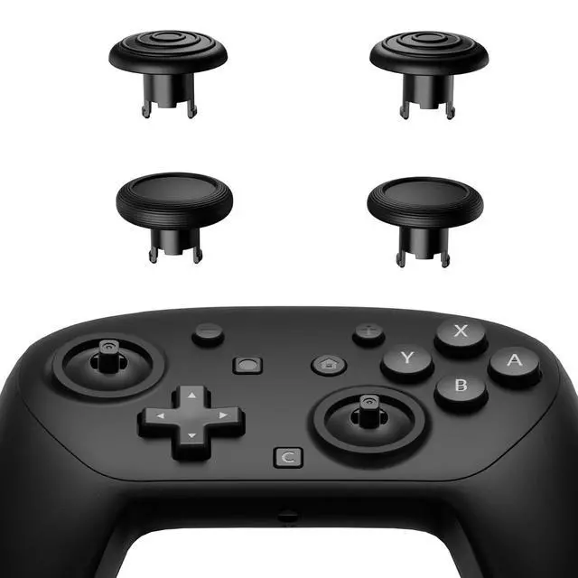 Alt view image 3 of 7 - ThumbsGear Interchangeable Ergonomic Thumbsticks for Nintendo Switch 2 Pro Controller, Replacement Analog Thumb Sticks & Tools, 2 Height Adjustable Convex & Concave Grip Joysticks - Black @