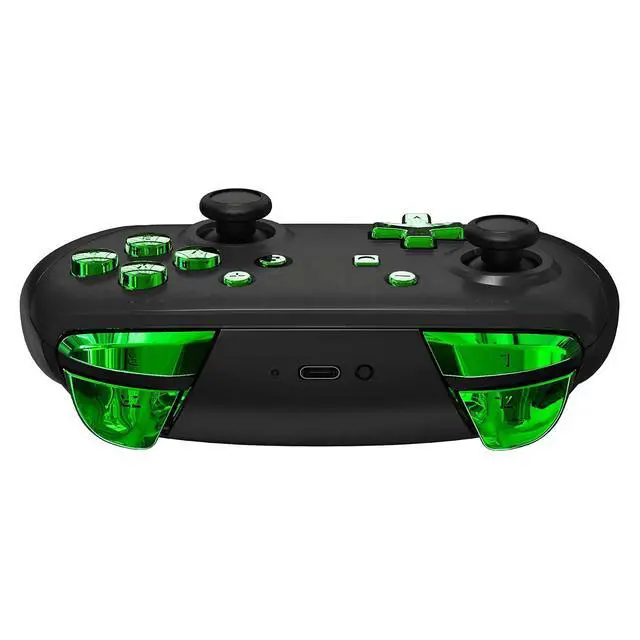 Alt view image 5 of 5 - Chrome Green Repair ABXY D-pad ZR ZL L R Keys for Nintendo Switch Pro Controller, Glossy DIY Replacement Full Set Buttons with Tools for Nintendo Switch Pro - Controller NOT Included @