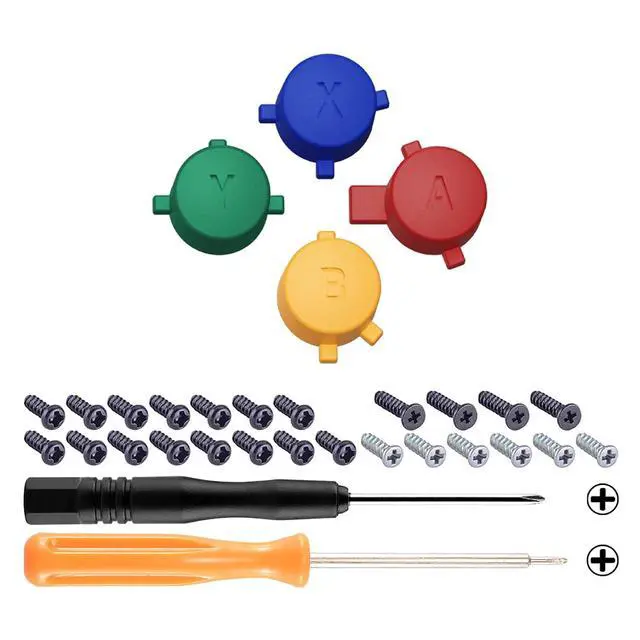 Alt view image 2 of 7 - Colorful Repair ABXY Buttons for Nintendo Switch Pro Controller, DIY Replacement ABXY Keys with Tools for Nintendo Switch Pro - Controller NOT Included @