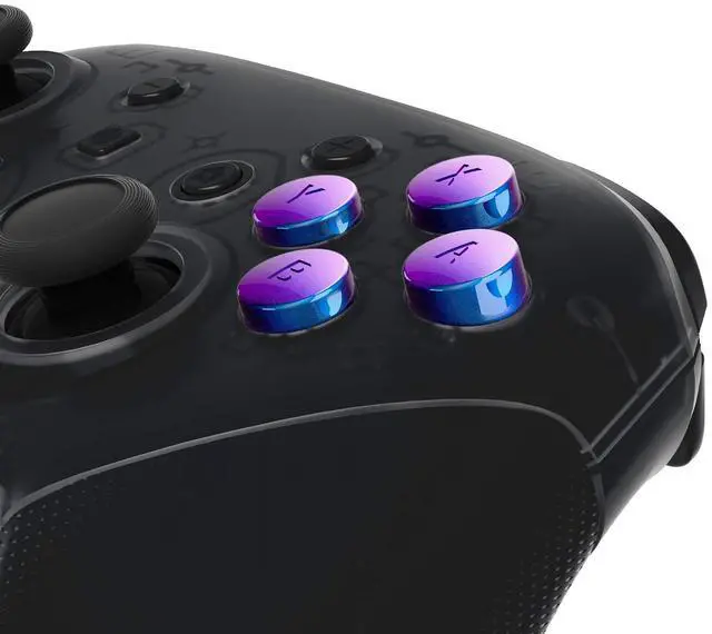Main image of Chameleon Purple Blue Interchangeable ABXY Buttons for Nintendo Switch Pro Controller, DIY Swappable Replacement ABXY for Nintendo Switch Pro- Controller NOT Included @