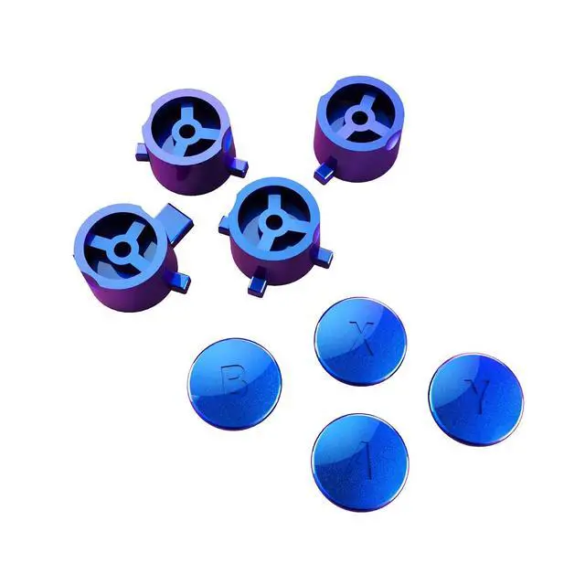 Alt view image 2 of 6 - Chameleon Purple Blue Interchangeable ABXY Buttons for Nintendo Switch Pro Controller, DIY Swappable Replacement ABXY for Nintendo Switch Pro- Controller NOT Included @