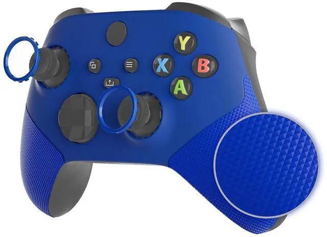 Main image of ASR Version Redesigned Shell for Xbox Core Wireless Controller - Performance Rubberized Grip, Anti Sticks Rubbing Rings - Custom Faceplate for Xbox Series X & S Controller - Blue @