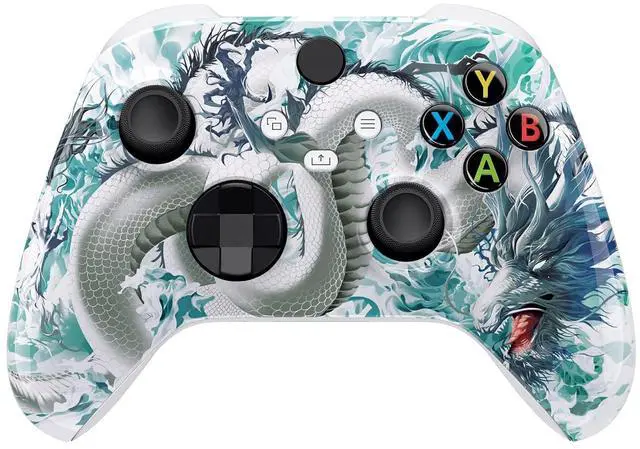 Main image of Custom Shell for Xbox Series X & S - Revitalize Your Controller - Jade Dragon - Cloud Dominator Cover Front Housing Cover for Xbox Core Controller @