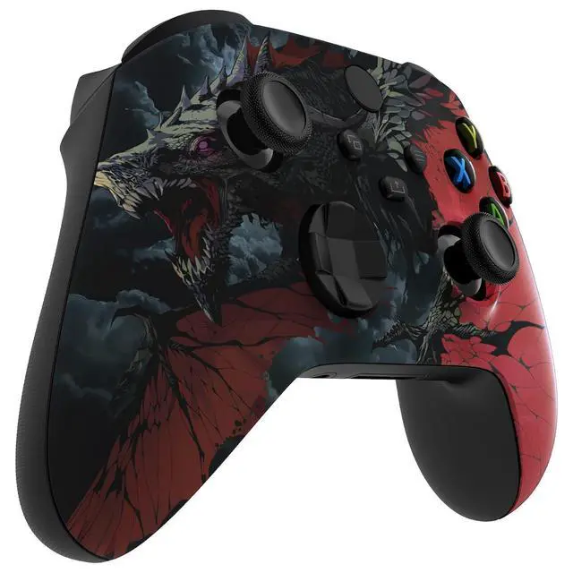 Alt view image 6 of 7 - Custom Shell for Xbox Series X & S - Revitalize Your Controller - Roaring Dragon Replacement Cover Front Housing Cover for Xbox Core Controller Wireless @