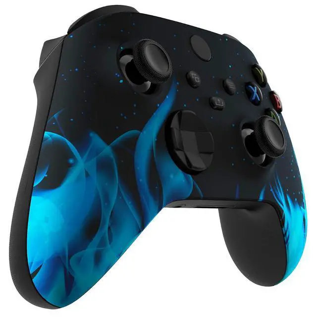 Alt view image 4 of 7 - Custom Shell for Xbox Series X & S Controller, Blue Flame Replacement Cover Front Housing Cover for Xbox Core Controller Wireless @