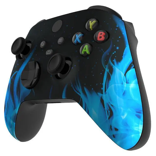 Alt view image 5 of 7 - Custom Shell for Xbox Series X & S Controller, Blue Flame Replacement Cover Front Housing Cover for Xbox Core Controller Wireless @