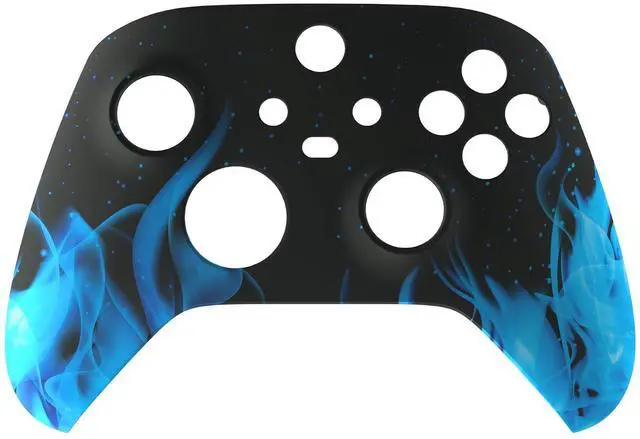 Alt view image 7 of 7 - Custom Shell for Xbox Series X & S Controller, Blue Flame Replacement Cover Front Housing Cover for Xbox Core Controller Wireless @