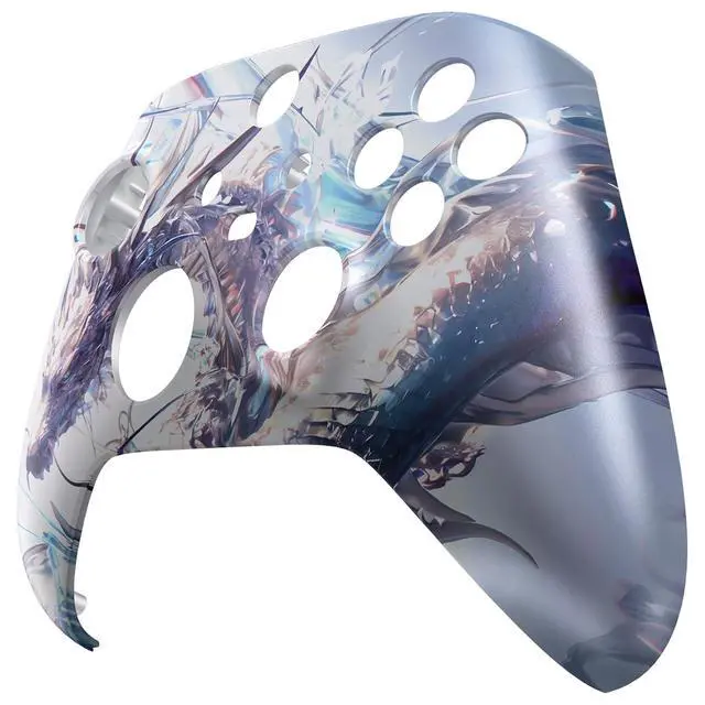 Alt view image 5 of 7 - Replacement Shell for Xbox Series X|S Controller - Unleash Your Style - Crystal Dragon Custom Acessories Skin Front Housing Cover for Xbox Core Controller Wireless - Console Without @