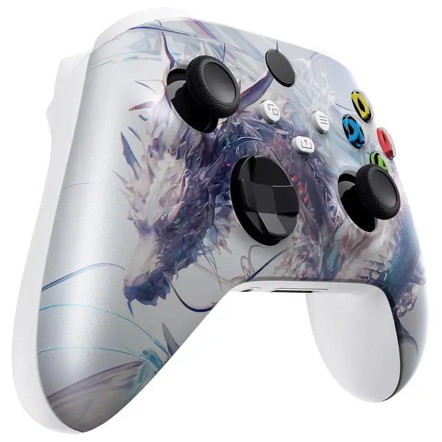 Alt view image 6 of 7 - Replacement Shell for Xbox Series X|S Controller - Unleash Your Style - Crystal Dragon Custom Acessories Skin Front Housing Cover for Xbox Core Controller Wireless - Console Without @