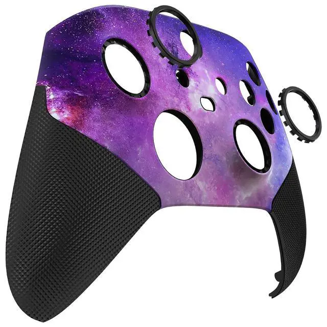 Alt view image 6 of 7 - ASR Version Redesigned Shell for Xbox Core Wireless Controller - Performance Rubberized Grip, Anti Sticks Rubbing Rings - Custom Faceplate for Xbox Series X & S Controller - Nebula Galaxy @