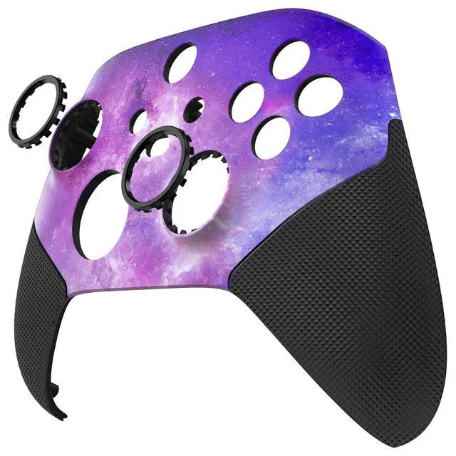 Alt view image 7 of 7 - ASR Version Redesigned Shell for Xbox Core Wireless Controller - Performance Rubberized Grip, Anti Sticks Rubbing Rings - Custom Faceplate for Xbox Series X & S Controller - Nebula Galaxy @