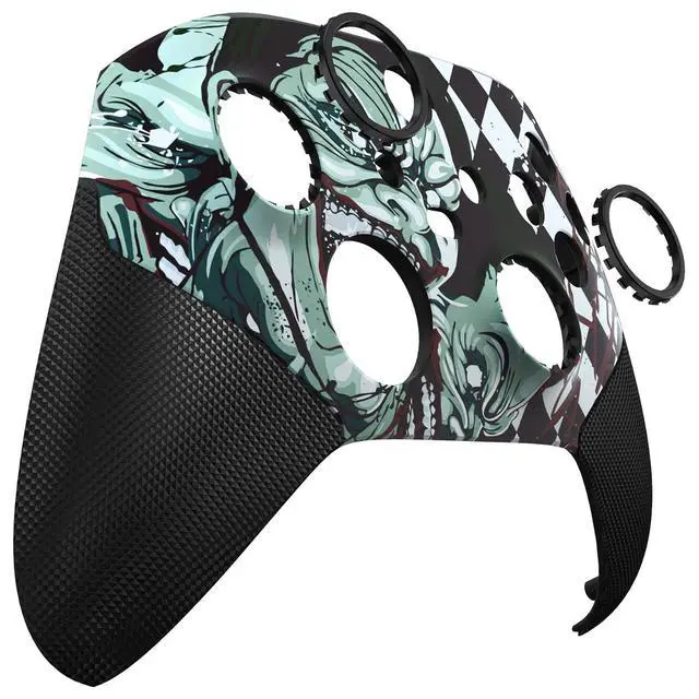 Alt view image 6 of 7 - ASR Version Redesigned Shell for Xbox Series X/S Controller - Performance Rubberized Grip, Anti Sticks Rubbing Rings - Custom Faceplate for Xbox Wireless Controller - Clown Hahaha @