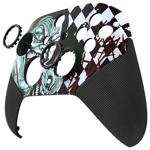 Alt view image 7 of 7 - ASR Version Redesigned Shell for Xbox Series X/S Controller - Performance Rubberized Grip, Anti Sticks Rubbing Rings - Custom Faceplate for Xbox Wireless Controller - Clown Hahaha @