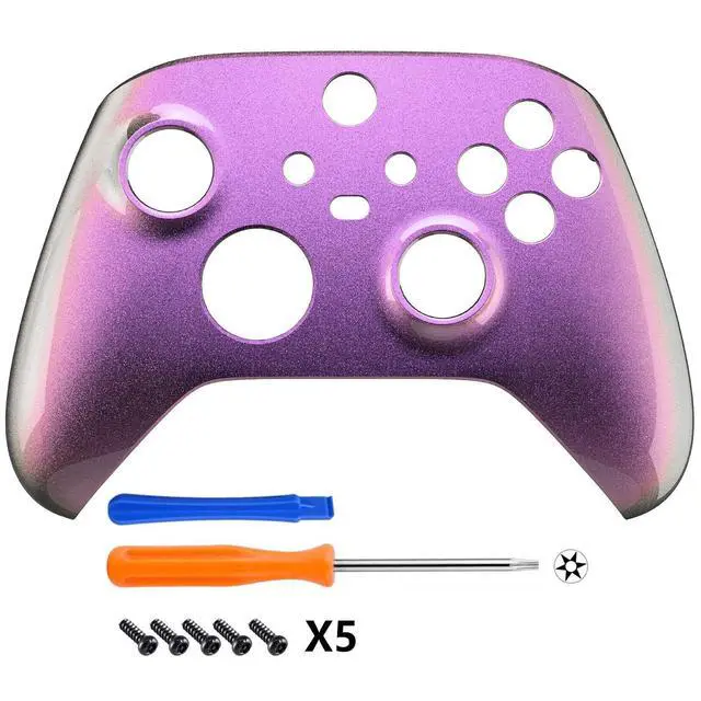 Alt view image 3 of 7 - Replacement Shell for Xbox Series X & S Controller - Personalize Your Control - Chameleon Red Gold Custom Cover Gaming Case Faceplate for Xbox Core Controller @