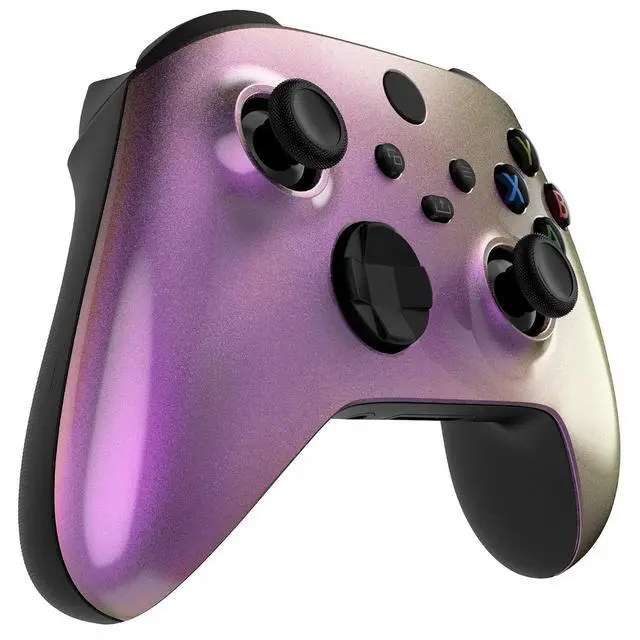 Alt view image 4 of 7 - Replacement Shell for Xbox Series X & S Controller - Personalize Your Control - Chameleon Red Gold Custom Cover Gaming Case Faceplate for Xbox Core Controller @