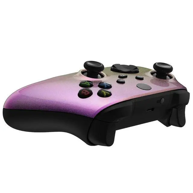 Alt view image 6 of 7 - Replacement Shell for Xbox Series X & S Controller - Personalize Your Control - Chameleon Red Gold Custom Cover Gaming Case Faceplate for Xbox Core Controller @