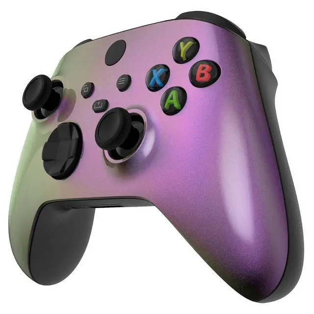 Alt view image 5 of 7 - Replacement Shell for Xbox Series X & S Controller - Personalize Your Control - Chameleon Red Gold Custom Cover Gaming Case Faceplate for Xbox Core Controller @