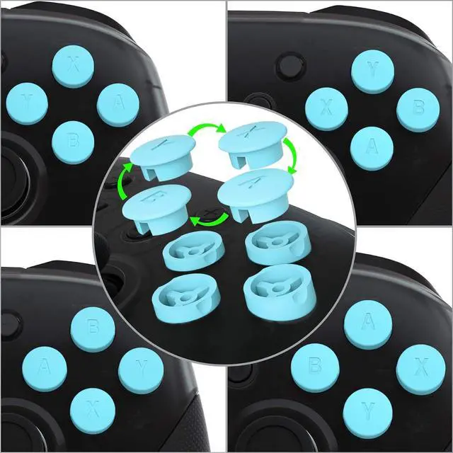 Alt view image 3 of 6 - Heaven Blue Interchangeable ABXY Buttons for Nintendo Switch Pro Controller, DIY Swappable Replacement ABXY for Nintendo Switch Pro - Controller NOT Included @
