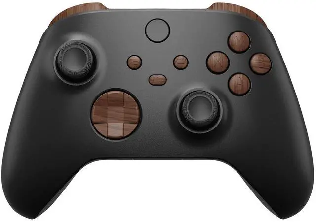 Main image of Replacement Buttons for Xbox Series X & S Controller, Wood Grain Custom Accessories Repair Kit Bumpers Trigers Dpad ABXY Start Back Sync Share Keys Parts for Xbox Core Wireless Controller @