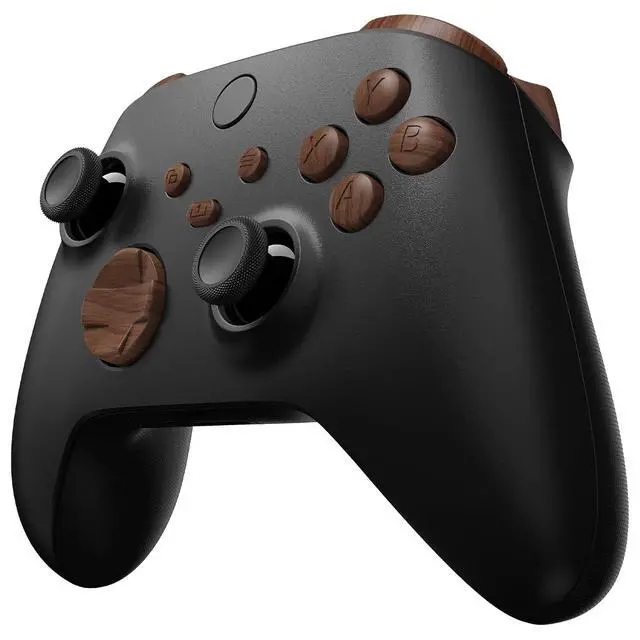 Alt view image 5 of 7 - Replacement Buttons for Xbox Series X & S Controller, Wood Grain Custom Accessories Repair Kit Bumpers Trigers Dpad ABXY Start Back Sync Share Keys Parts for Xbox Core Wireless Controller @