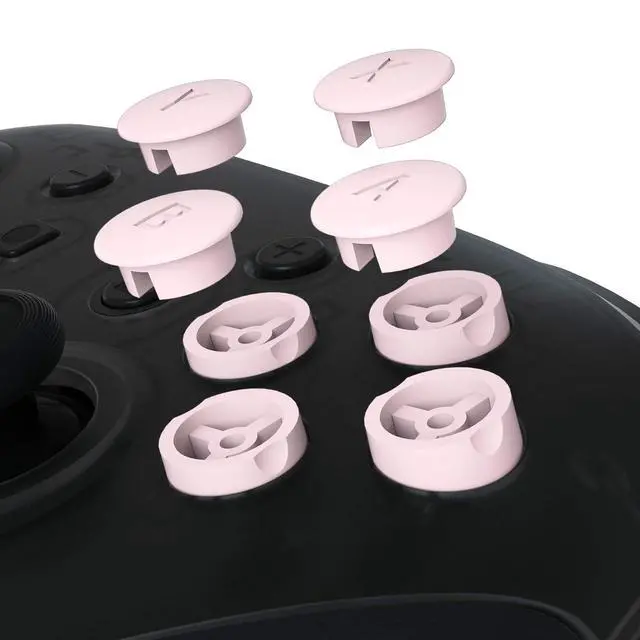 Alt view image 4 of 6 - Cherry Blossoms Pink Interchangeable ABXY Buttons for Nintendo Switch Pro Controller, DIY Swappable Replacement ABXY for Nintendo Switch Pro - Controller NOT Included @