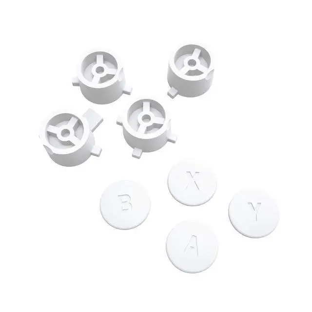 Alt view image 2 of 6 - White Interchangeable ABXY Buttons for Nintendo Switch Pro Controller, DIY Swappable Replacement ABXY for Nintendo Switch Pro - Controller NOT Included @