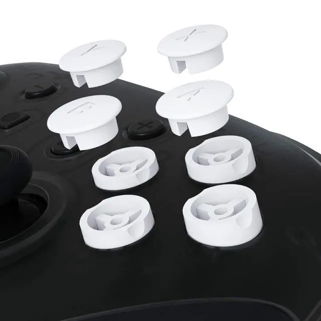 Alt view image 4 of 6 - White Interchangeable ABXY Buttons for Nintendo Switch Pro Controller, DIY Swappable Replacement ABXY for Nintendo Switch Pro - Controller NOT Included @