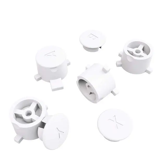Alt view image 6 of 6 - White Interchangeable ABXY Buttons for Nintendo Switch Pro Controller, DIY Swappable Replacement ABXY for Nintendo Switch Pro - Controller NOT Included @