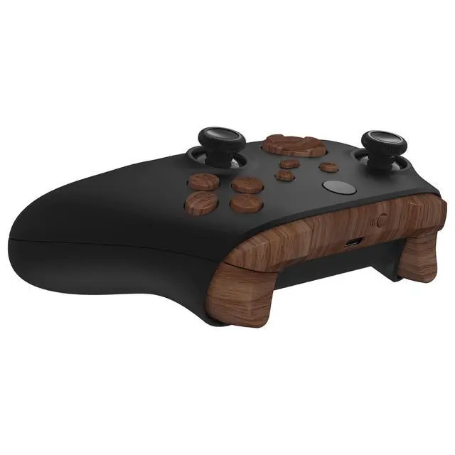 Alt view image 6 of 7 - Replacement Buttons for Xbox Series X & S Controller, Wood Grain Custom Accessories Repair Kit Bumpers Trigers Dpad ABXY Start Back Sync Share Keys Parts for Xbox Core Wireless Controller @