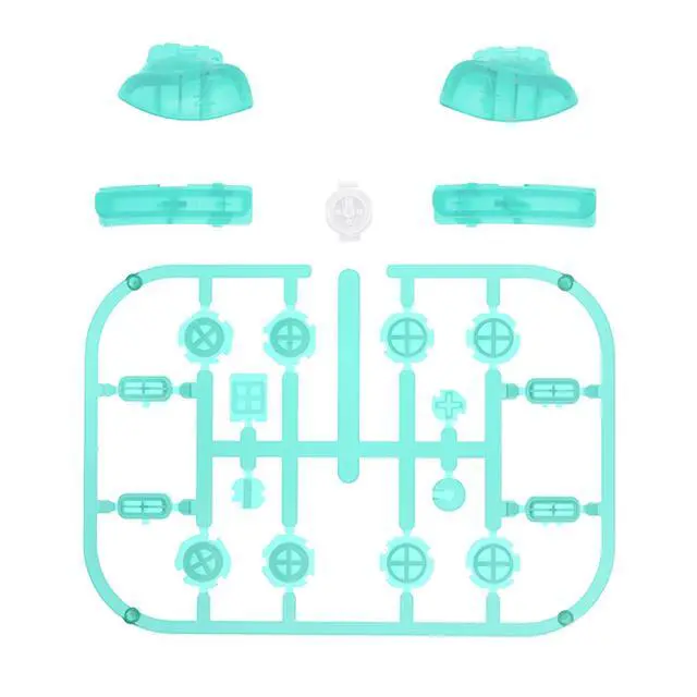 Alt view image 2 of 7 - Replacement Full Set Buttons for JoyCon, Clear Emerald Green Custom ABXY Direction Keys SR SL L R ZR ZL + - Home Capture Trigger Buttons Springs for Nintendo Switch & Switch OLED @