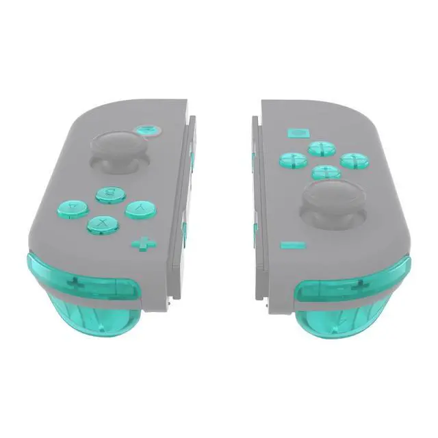 Alt view image 3 of 7 - Replacement Full Set Buttons for JoyCon, Clear Emerald Green Custom ABXY Direction Keys SR SL L R ZR ZL + - Home Capture Trigger Buttons Springs for Nintendo Switch & Switch OLED @