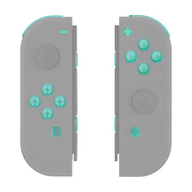 Alt view image 7 of 7 - Replacement Full Set Buttons for JoyCon, Clear Emerald Green Custom ABXY Direction Keys SR SL L R ZR ZL + - Home Capture Trigger Buttons Springs for Nintendo Switch & Switch OLED @