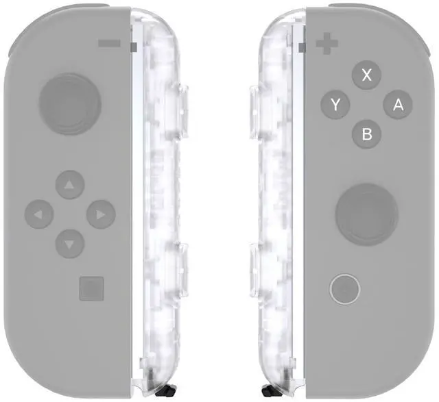 Main image of DIY Replacement Shell for Joycon Strap, Transparent Clear Custom Controller Wrist Strap Housing Buttons for Nintendo Switch & Switch OLED Model - 2 Pack @