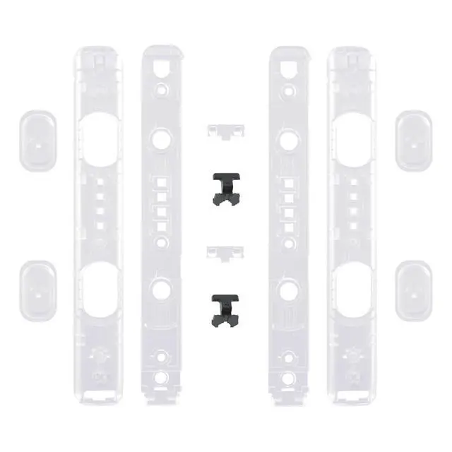 Alt view image 3 of 4 - DIY Replacement Shell for Joycon Strap, Transparent Clear Custom Controller Wrist Strap Housing Buttons for Nintendo Switch & Switch OLED Model - 2 Pack @