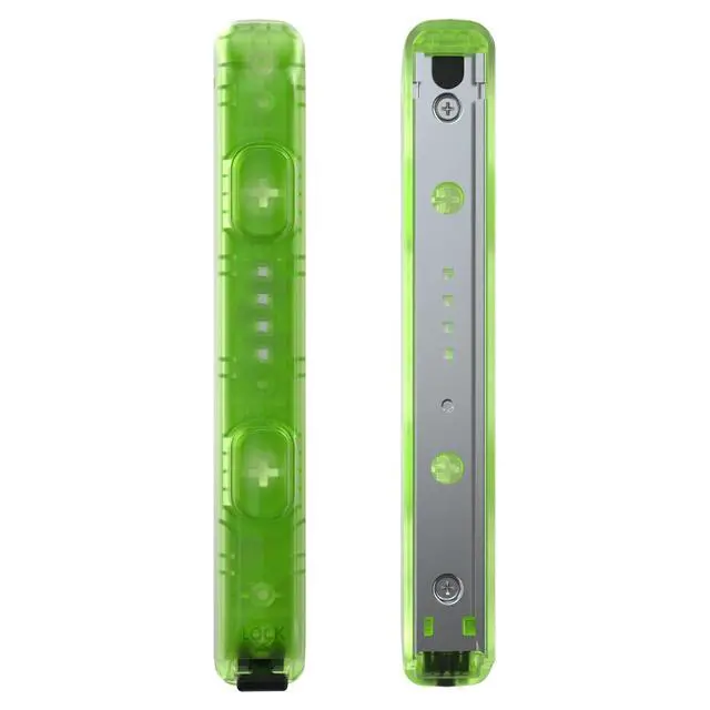 Alt view image 4 of 4 - DIY Replacement Shell for Joycon Strap, Transparent Clear Green Custom Controller Wrist Strap Housing Buttons for Nintendo Switch & Switch OLED Model - 2 Pack @