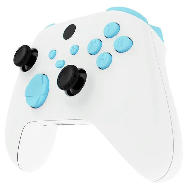 Alt view image 5 of 7 - Replacement Buttons for Xbox Series X & S Controller, Heaven Blue Custom Accessories Repair Kit Bumpers Trigers Dpad ABXY Start Back Sync Share Keys Parts for Xbox Core Wireless Controller @
