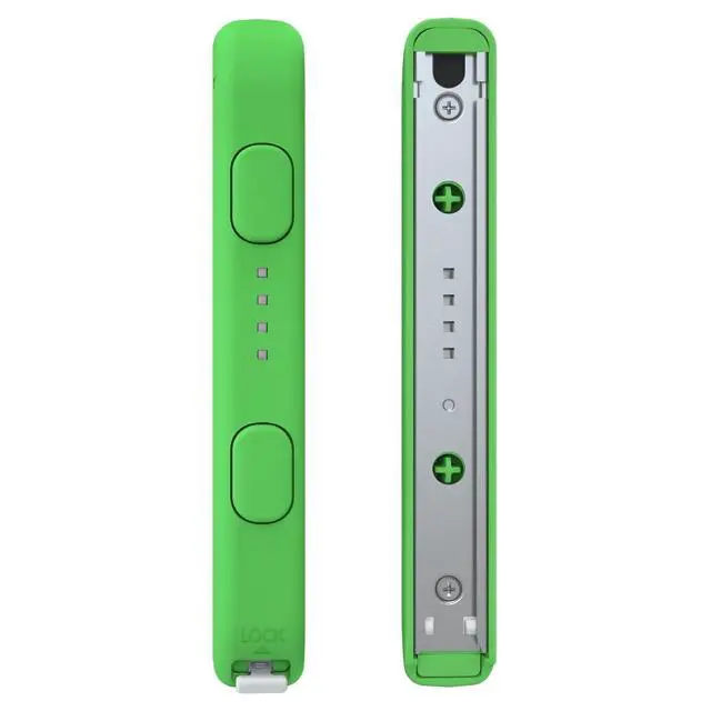 Alt view image 4 of 4 - DIY Replacement Shell for Joycon Strap, Green Soft Touch Custom Controller Wrist Strap Housing Buttons for Nintendo Switch & Switch OLED Model - 2 Pack @