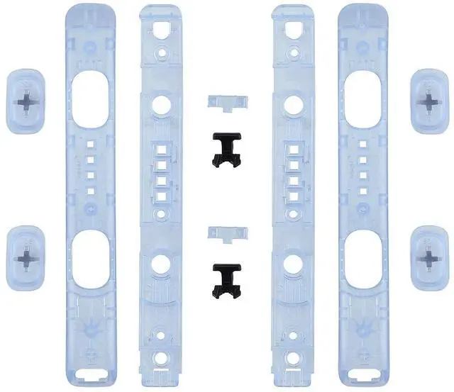 Main image of DIY Replacement Shell for Joycon Strap, Transparent Clear Glacier Blue Custom Controller Wrist Strap Housing Buttons for Nintendo Switch & Switch OLED Model - 2 Pack @