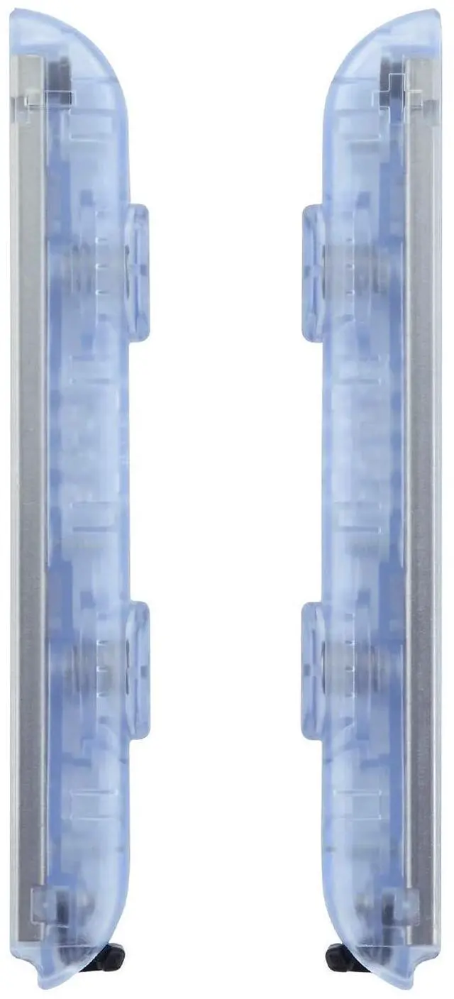 Alt view image 2 of 4 - DIY Replacement Shell for Joycon Strap, Transparent Clear Glacier Blue Custom Controller Wrist Strap Housing Buttons for Nintendo Switch & Switch OLED Model - 2 Pack @