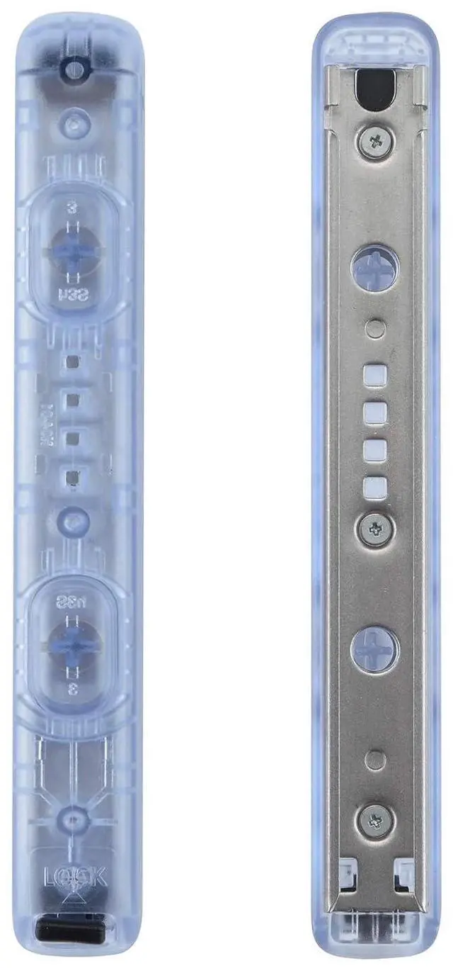 Alt view image 3 of 4 - DIY Replacement Shell for Joycon Strap, Transparent Clear Glacier Blue Custom Controller Wrist Strap Housing Buttons for Nintendo Switch & Switch OLED Model - 2 Pack @