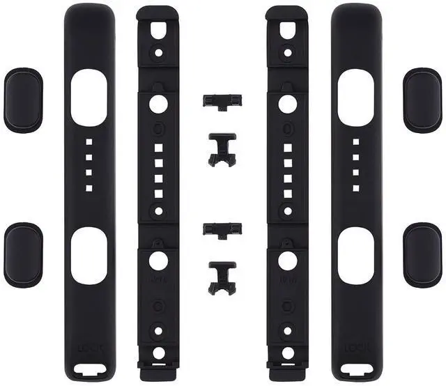 Main image of DIY Replacement Shell for Joycon Strap, Black Soft Touch Custom Controller Wrist Strap Housing Buttons for Nintendo Switch & Switch OLED Model - 2 Pack @