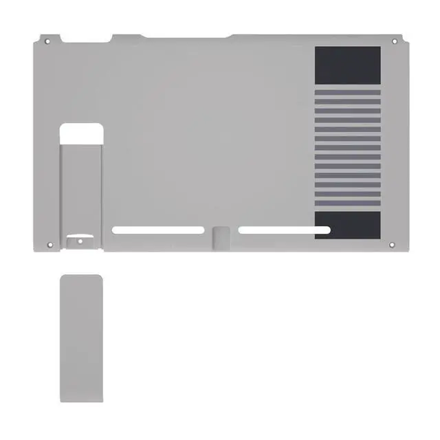 Alt view image 2 of 7 - Soft Touch Grip Classics NES Style Console Back Plate DIY Replacement Housing Shell Case for Nintendo Switch Console with Kickstand JoyCon Shell NOT Included @