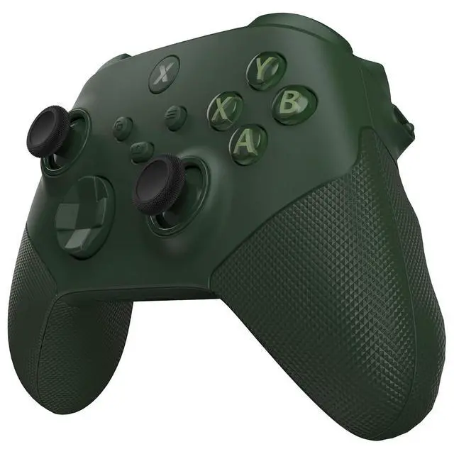 Alt view image 4 of 7 - ASR Version Redesigned Full Set Shell Buttons for Xbox Core Controller, Ergonomic Trigger Stop Rubberized Grip Faceplate Backplate for Xbox Series X & S Controller - Deep Pine Green @