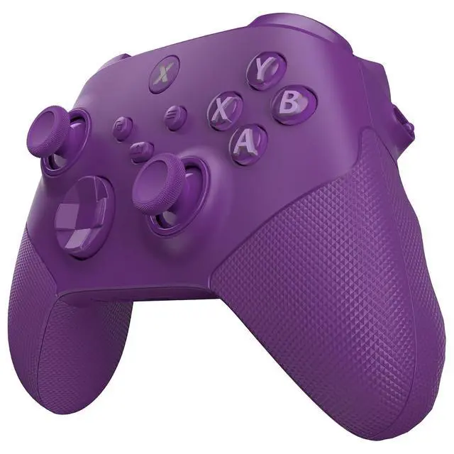 Alt view image 4 of 7 - ASR Version Redesigned Full Set Shell Buttons for Xbox Core Controller, Ergonomic Trigger Stop Rubberized Grip Faceplate Backplate for Xbox Series X & S Controller - Mist Purple @