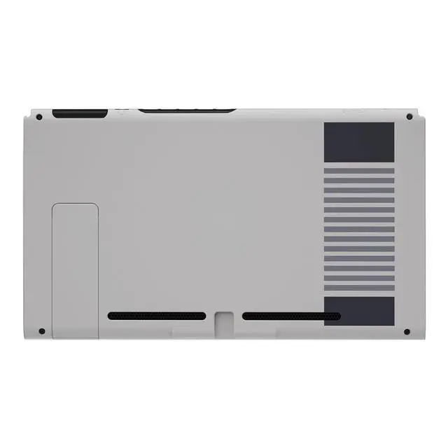Alt view image 4 of 7 - Soft Touch Grip Classics NES Style Console Back Plate DIY Replacement Housing Shell Case for Nintendo Switch Console with Kickstand JoyCon Shell NOT Included @