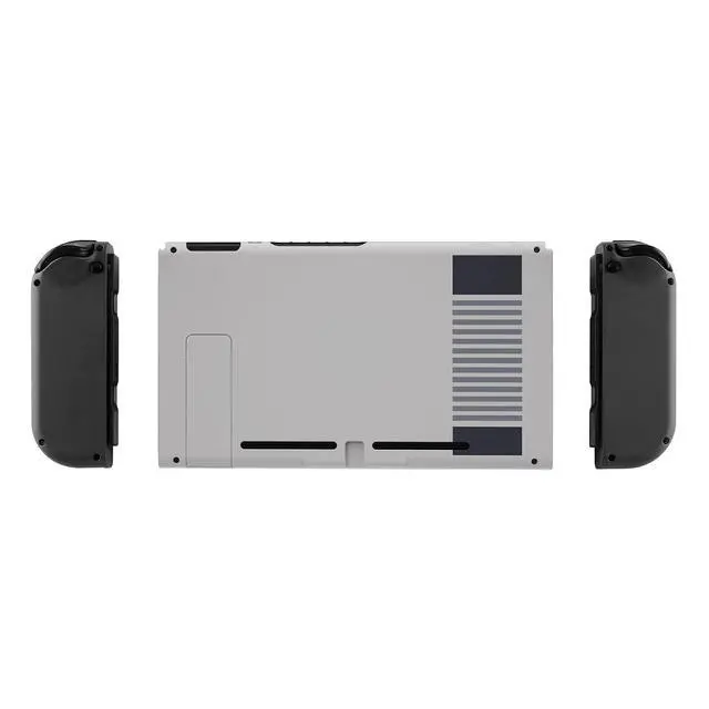 Alt view image 5 of 7 - Soft Touch Grip Classics NES Style Console Back Plate DIY Replacement Housing Shell Case for Nintendo Switch Console with Kickstand JoyCon Shell NOT Included @