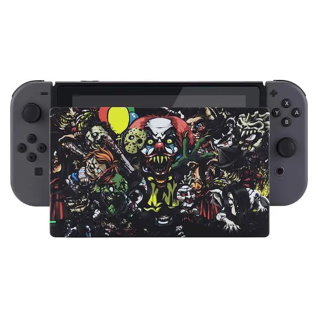 Alt view image 4 of 7 - Custom Soft Touch Grip Faceplate for Nintendo Switch Dock, Scary Party Patterned DIY Replacement Housing Shell for Nintendo Switch Dock - Dock NOT Included @