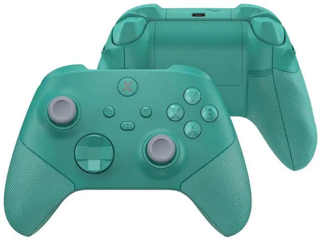 Main image of ASR Version Redesigned Full Set Shell Buttons for Xbox Series X/S Controller, Ergonomic Trigger Stop Rubberized Grip Faceplate Backplate for Xbox Core Controller - Teal Green @